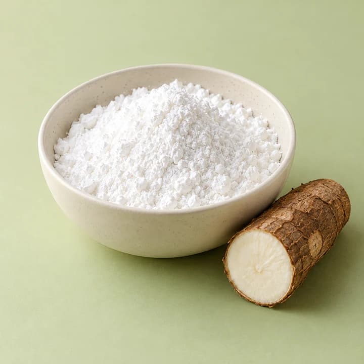 Tapiokastärke in einer Keramikschale als Symbolbild